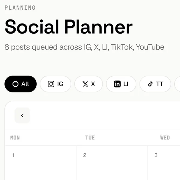 Sosyal medya planlayıcı
